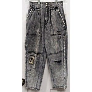 Rigolletto Acid Stone Wash Destressed Denim Jeans Youth Boy's Size 12R VTG 1980s